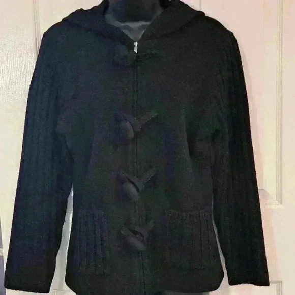 Coldwater Creek Sweaters - Coldwater Creek Black Wool Sweater SzS